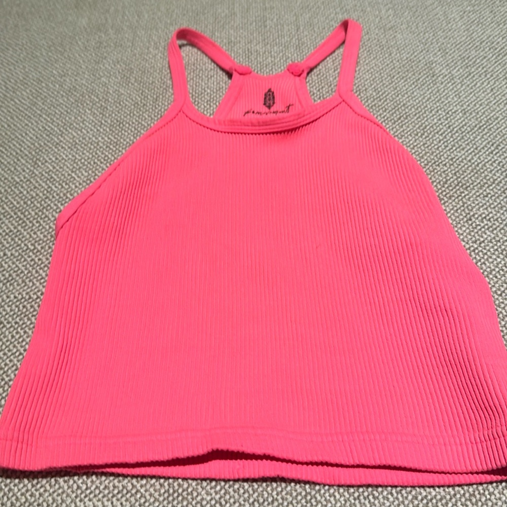 Happiness Runs Long Crop Tank in Pink. Never worn. Don’t sell online anymore.